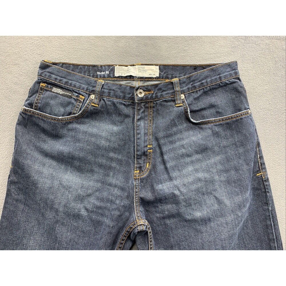 RocaWear Authentic Denim Jeans Men's 1999 Loose Fit Dark Blue Size 36X30 Y2K - Picture 10 of 16